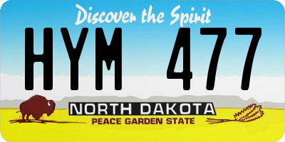 ND license plate HYM477