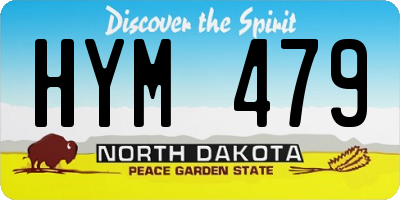 ND license plate HYM479