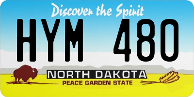 ND license plate HYM480