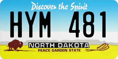 ND license plate HYM481
