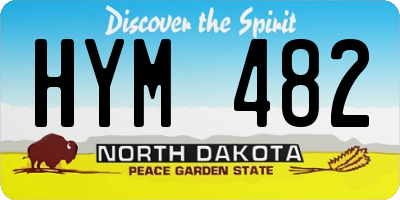 ND license plate HYM482