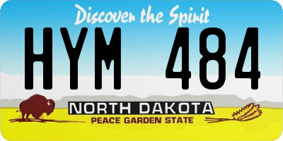 ND license plate HYM484