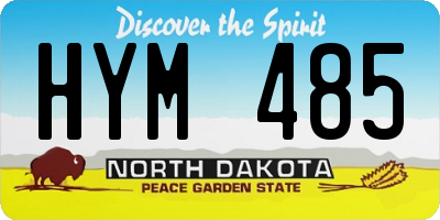 ND license plate HYM485