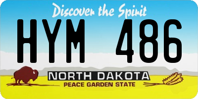 ND license plate HYM486
