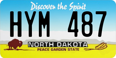 ND license plate HYM487