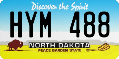 ND license plate HYM488