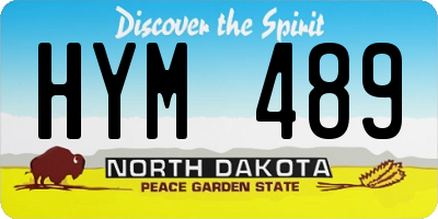 ND license plate HYM489