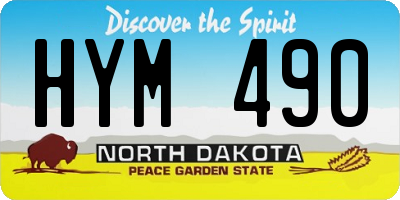 ND license plate HYM490