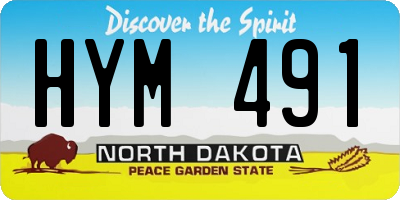 ND license plate HYM491