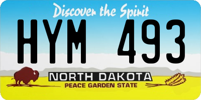 ND license plate HYM493