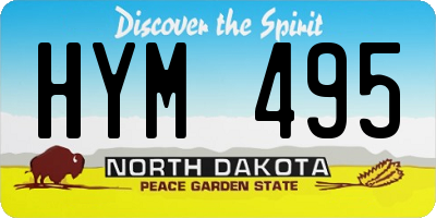 ND license plate HYM495