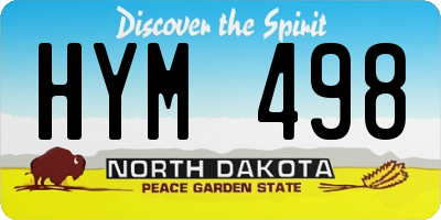 ND license plate HYM498