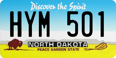 ND license plate HYM501