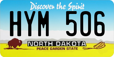 ND license plate HYM506