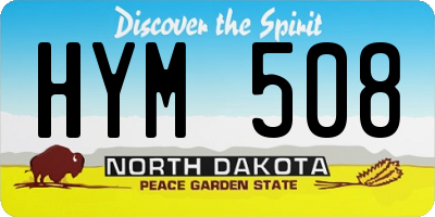 ND license plate HYM508