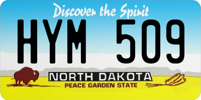 ND license plate HYM509