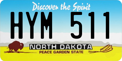 ND license plate HYM511