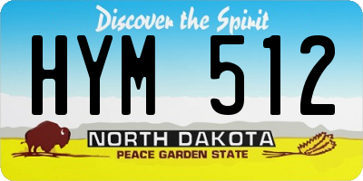 ND license plate HYM512