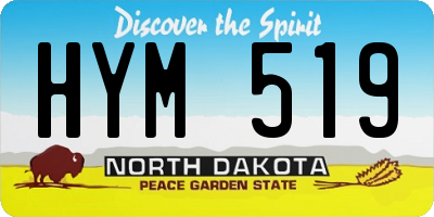 ND license plate HYM519