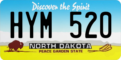 ND license plate HYM520