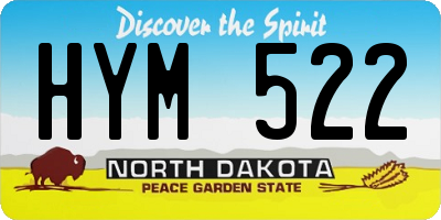 ND license plate HYM522