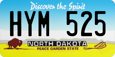 ND license plate HYM525