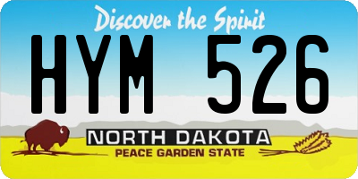 ND license plate HYM526