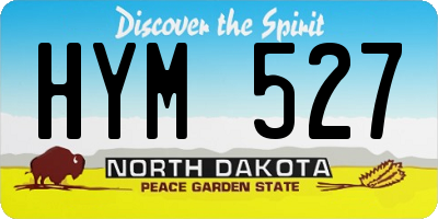 ND license plate HYM527