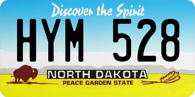 ND license plate HYM528
