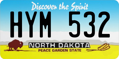 ND license plate HYM532