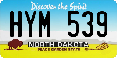 ND license plate HYM539
