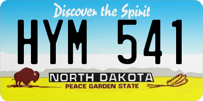 ND license plate HYM541