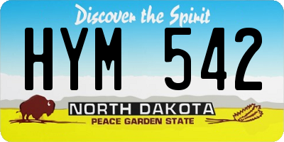 ND license plate HYM542