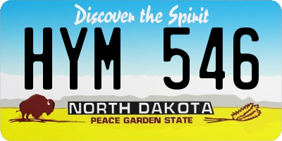 ND license plate HYM546