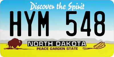 ND license plate HYM548