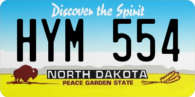ND license plate HYM554