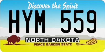 ND license plate HYM559