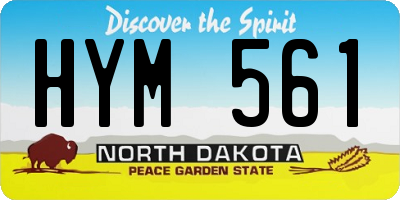 ND license plate HYM561