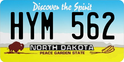 ND license plate HYM562