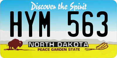ND license plate HYM563