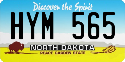 ND license plate HYM565