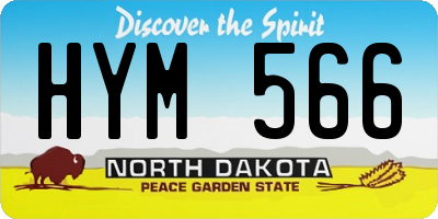 ND license plate HYM566