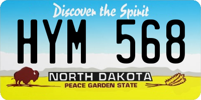 ND license plate HYM568