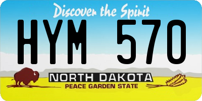 ND license plate HYM570