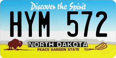 ND license plate HYM572