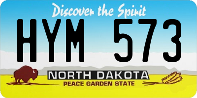 ND license plate HYM573