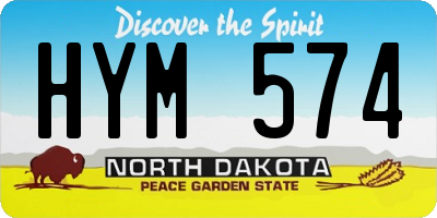 ND license plate HYM574
