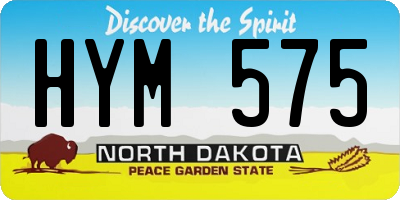 ND license plate HYM575