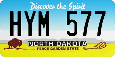 ND license plate HYM577