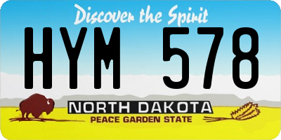 ND license plate HYM578